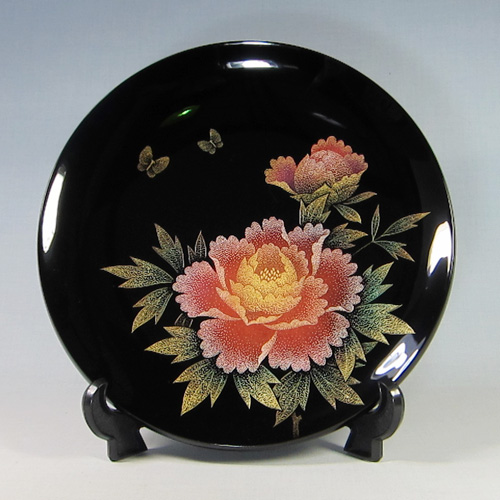 輪島塗り 香炉 花の丸沈金 - 工芸品